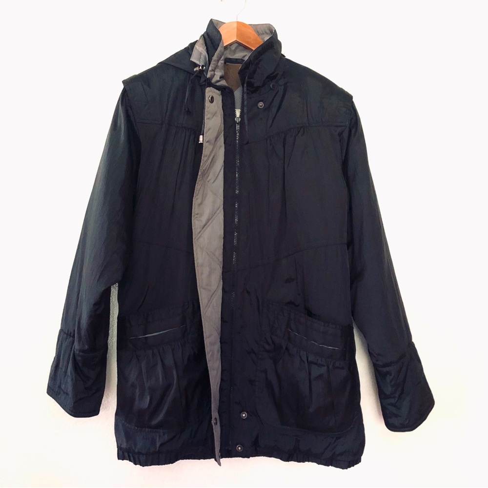 FLEET STREET Coat Size S Zip Hoodie Windbreaker Quilt Oversized Utility